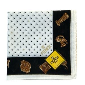 Fendi scarf, pocket square, bandana.
